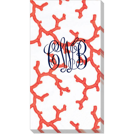 The Coral Sea Caspari Guest Towels